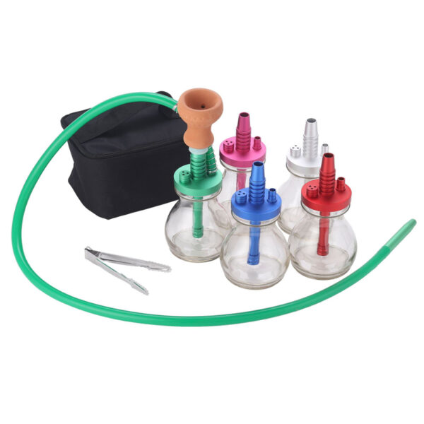 Portable Mini Hookah With Bag Modern Design Shisha Kit Thickened Glass - Image 2