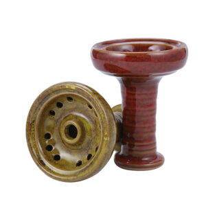 Clay Double Layered Side Hole Hookah Bowl Egyptian Glazed Clay Hookah Bowl