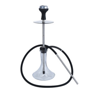 Stainless Steel Hookah Set with Everything Modern Shisha with Clear Vase