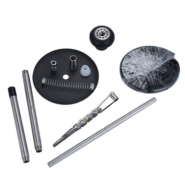 Stainless Steel Hookah Set with Everything Modern Shisha with Clear Vase - Image 5