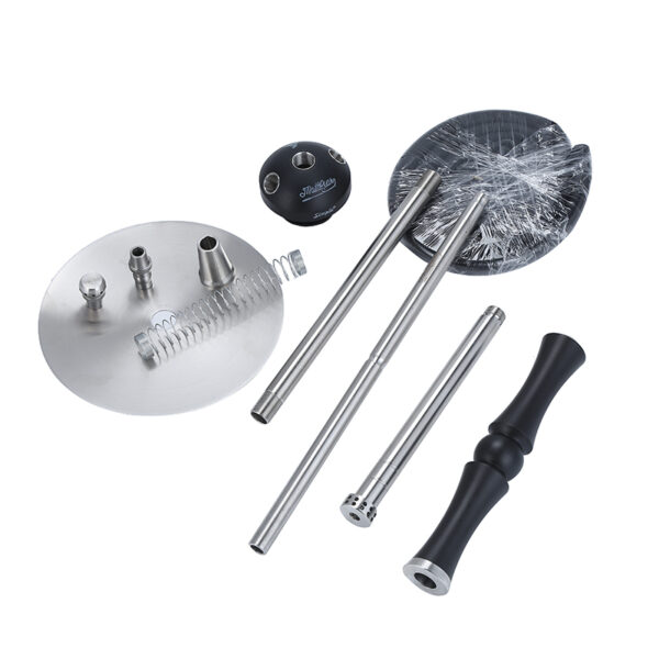 MattPear Hookah Stainless Steel Shisha Set with Silicone Bowl And Hose Modern Shisha - Image 6