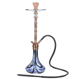 Glass Hookah Complete Set with Everything Stainless Steel Shisha Down Stem