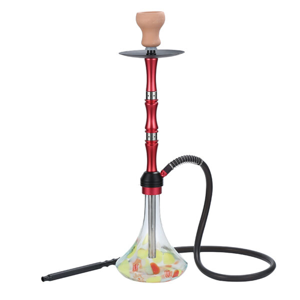 Aluminum Alloy Shisha Set with Silicone Pipe Hose Flavour Smoking Hookah Set - Image 2