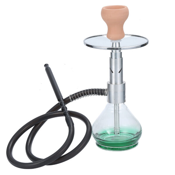 Small Portable Hookah Travel Glass Shisha Cup Silicone Hose Carrying Bag - Image 2