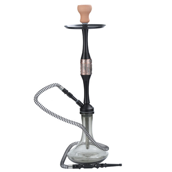 Hookah Set 22" Aluminum Shisha with Everything Accessories Glass Vase Base - Image 3
