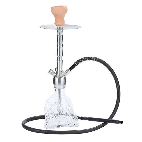 Silver Aluminum Hookah with Skull Base - Image 2