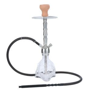 Silver Aluminum Hookah with Skull Base