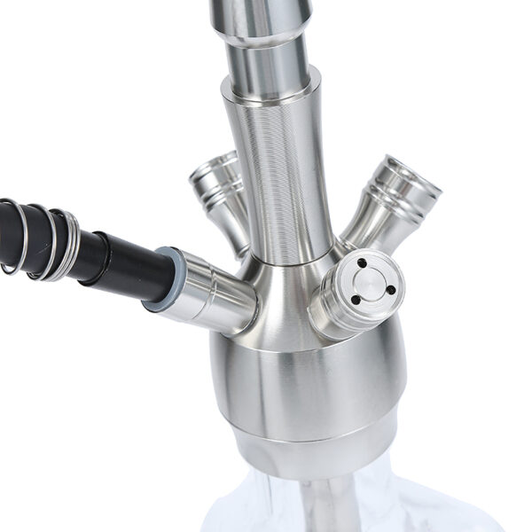 Silver Aluminum Hookah with Skull Base - Image 5