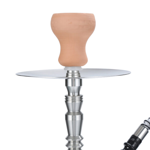 Premium 4 Hose Hookah Set Aluminum Shisha Kit with Coal Tongs Ashtray And Ceramic Bowl - Image 3