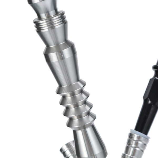 Premium 4 Hose Hookah Set Aluminum Shisha Kit with Coal Tongs Ashtray And Ceramic Bowl - Image 4