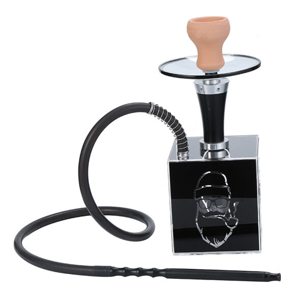 Square Hookah Set Cube Acrylic Shisha with Multicolor LED Light - Image 2