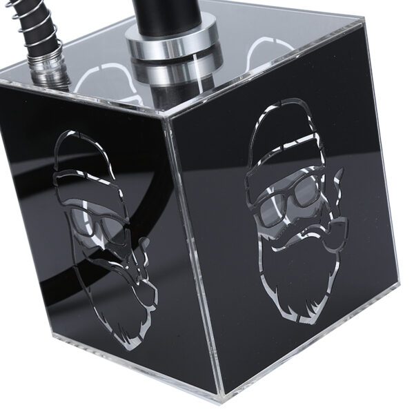 Square Hookah Set Cube Acrylic Shisha with Multicolor LED Light - Image 5