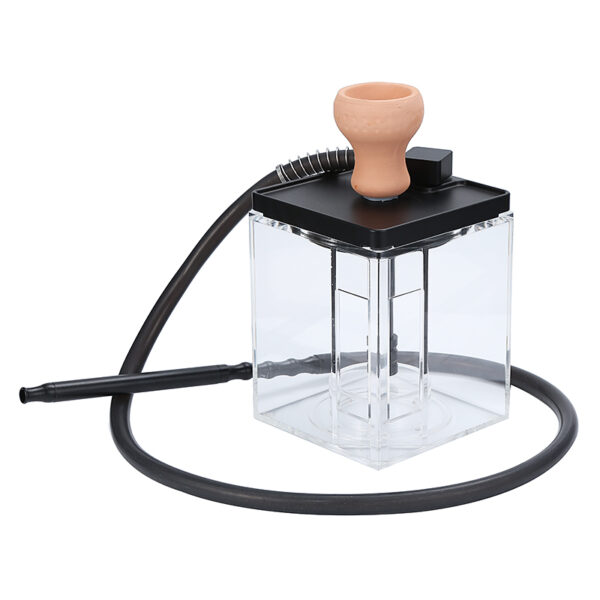High Quality Hookah Set Cube Acrylic Shisha with Multicolor LED Light - Image 2