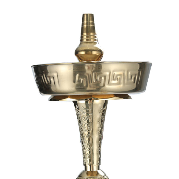 Authentic 37" Handmade Traditional Style Egyptian Khalil Mamoon Single Pear Narguile Hookah - Image 3