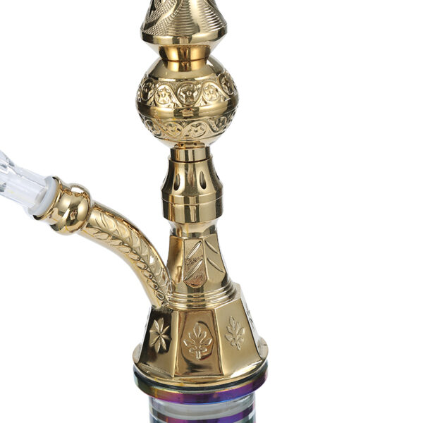 Authentic 37" Handmade Traditional Style Egyptian Khalil Mamoon Single Pear Narguile Hookah - Image 6