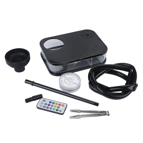 Portable New Design Custom Square Book Hookah with LED - Image 3