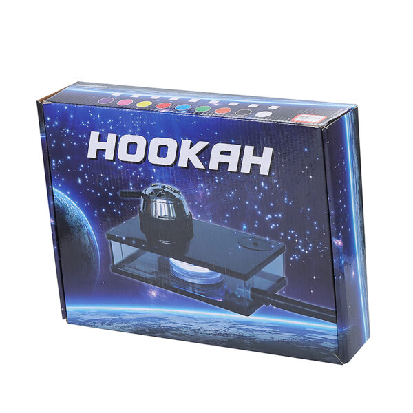 Portable New Design Custom Square Book Hookah with LED - Image 6