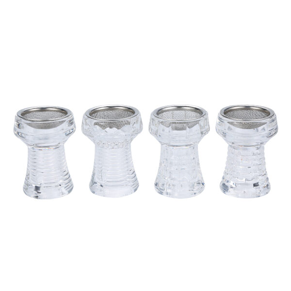Crystal Glass Shisha Bowl Hookah Accessories Stainless Steel Mesh Screen Suitable for Charcoal Holder Heat Management