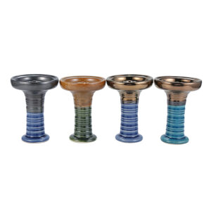 Phunnel Bowl - Ceramic Hookah Bowl with Central Wide Funnel - Black Large 4.5" Height Hookah Shisha Bowl