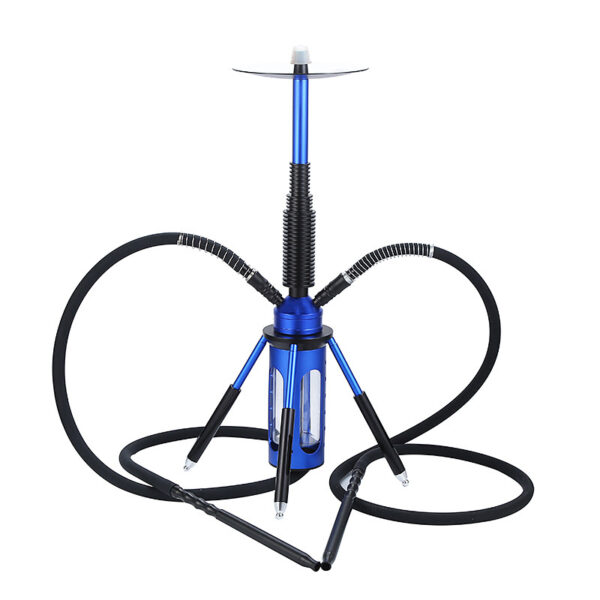 2 Hoses Hookah Set Complete Modern Rocket Shape Shisha Kit with LED Light - Image 4