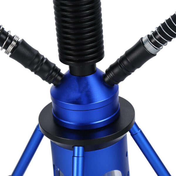 2 Hoses Hookah Set Complete Modern Rocket Shape Shisha Kit with LED Light - Image 6