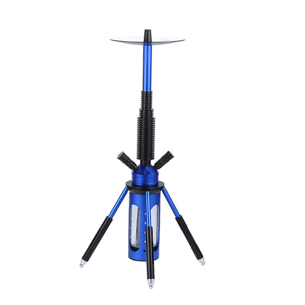 2 Hoses Hookah Set Complete Modern Rocket Shape Shisha Kit with LED Light - Image 5