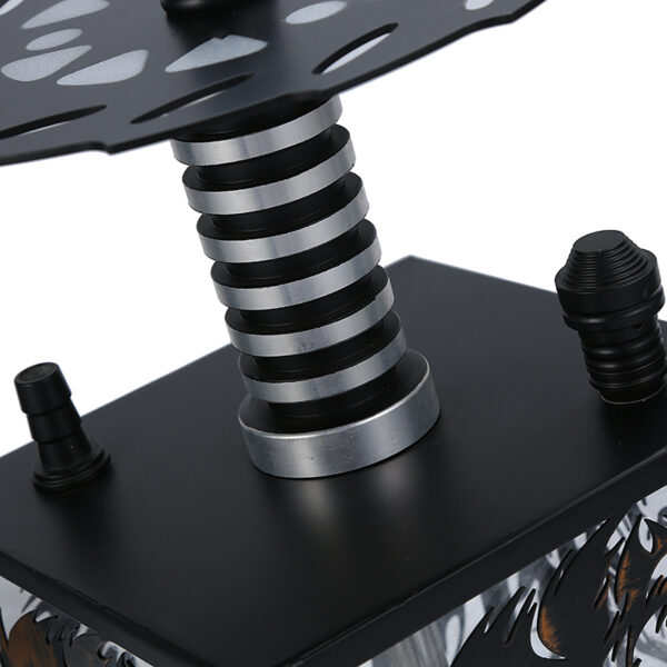Wholesale Cube Acrylic Square Hookah Portable Box Shisha with Led Light Silicone Bowl - Image 5