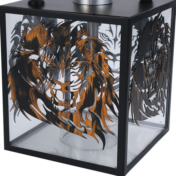 Wholesale Cube Acrylic Square Hookah Portable Box Shisha with Led Light Silicone Bowl - Image 4