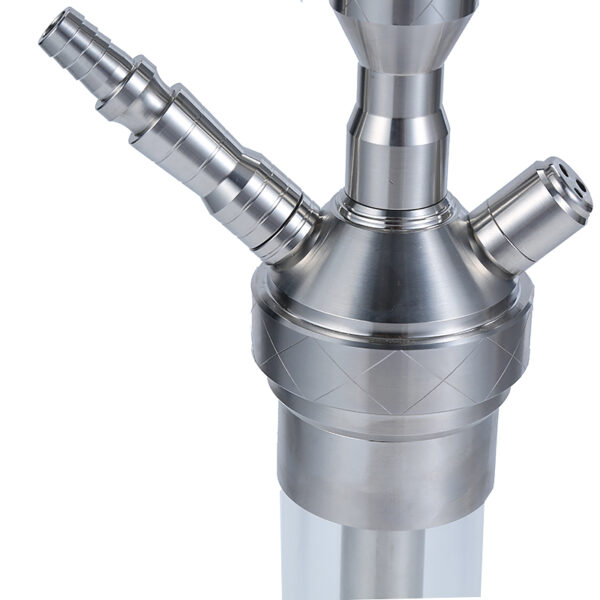 Stainless Steel Hookah 1 Hose Germany Shisha Huka Russian Sheesha - Image 3