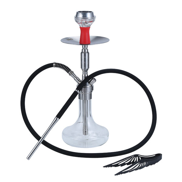 Stainless Steel Hookah 1 Hose Germany Shisha Huka Russian Sheesha - Image 2