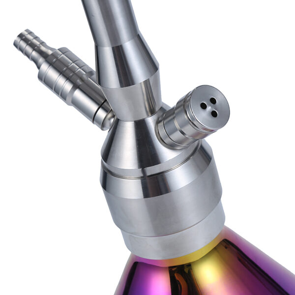 NEW Design Stainless Steel Hookah with Colorful Vase - Image 4
