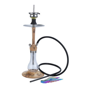 Hookah Set Modern 24.5" Wookah Complete Set Luxury Wood Shisha Kit