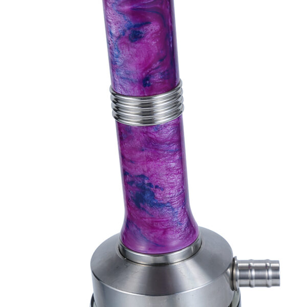 Resin Stems Stainless Steel Hookah with Leather Cage - Image 3