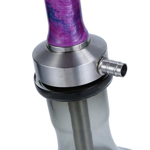 Resin Stems Stainless Steel Hookah with Leather Cage - Image 4