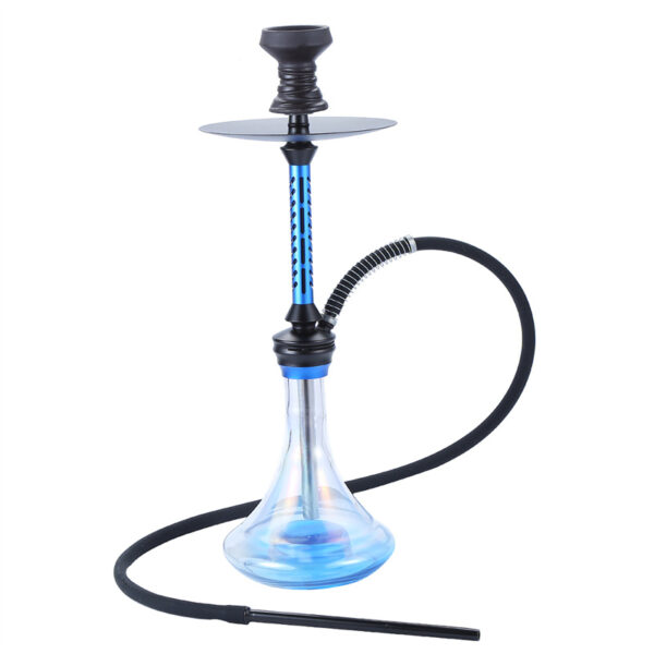 Strong Glass Metal Hookah Set with Accessories - Image 2