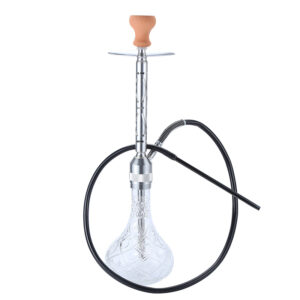 Premium 28.5" Aluminum CNC Single Hose Hookah Set with Silicone Washable Hoses