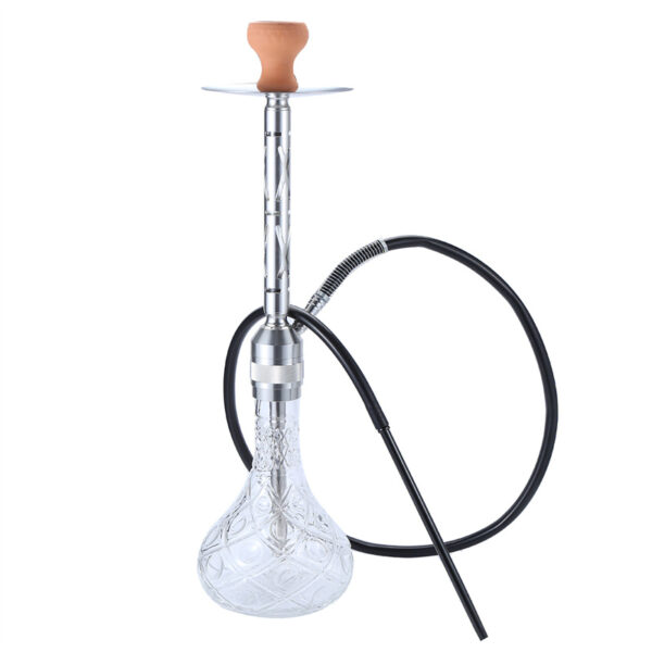 Premium 28.5" Aluminum CNC Single Hose Hookah Set with Silicone Washable Hoses - Image 6