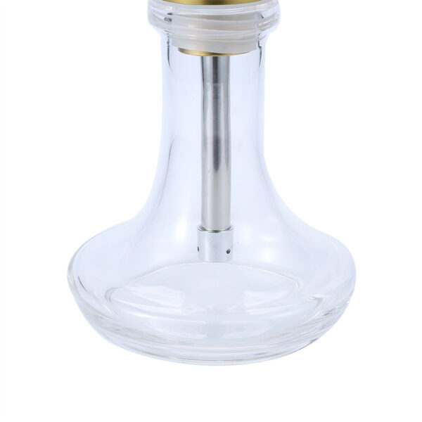 Medium Size Gold Black Metal Hookah Set - Image 5