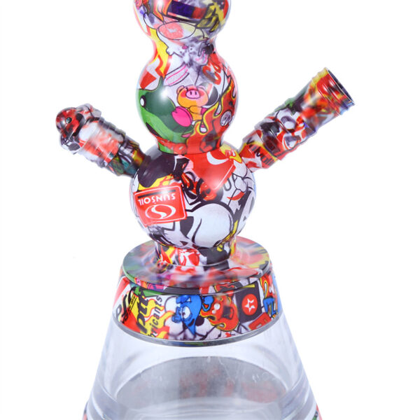 Painted Hookah Combo Set Shisha Kit with metal Acrylic Base - Image 5