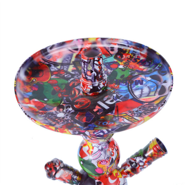 Painted Hookah Combo Set Shisha Kit with metal Acrylic Base - Image 6