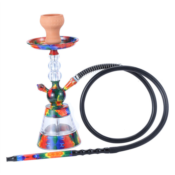 Painted Hookah Combo Set Shisha Kit with metal Acrylic Base - Image 3