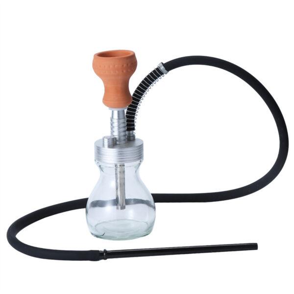 Portable Mini Hookah With Bag Modern Design Shisha Kit Thickened Glass - Image 4