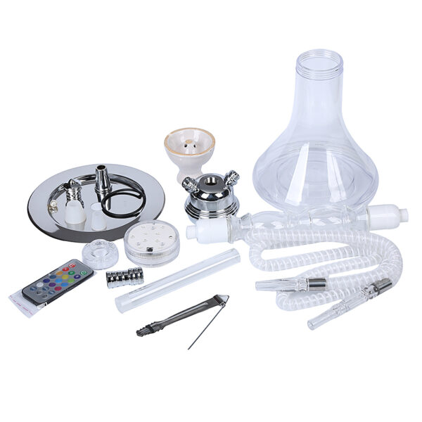 High Quality Portable Acrylic Shisha with LED Light - Image 3