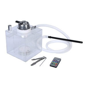 Wholesale Acrylic Square Hookah with LED Light Box Shisha