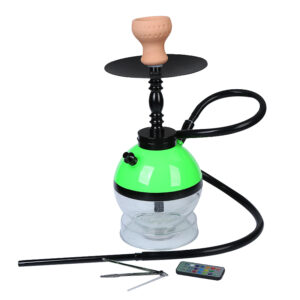 Arabian Hookah Finished LED Acrylic Round Pot Hookah Set