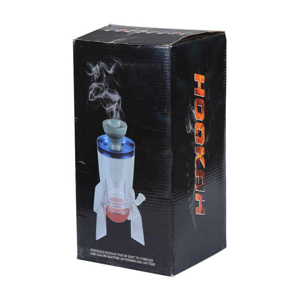Wholesale Portable Acrylic Rocket Hookah with LED Light Plastic Pipe - Image 5