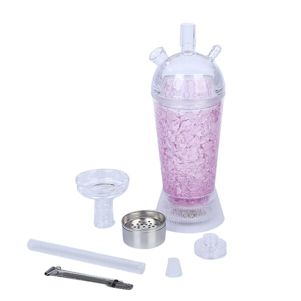 Portable Acrylic Cup Hookah Shisha With LED Light For Car And Party - Image 3