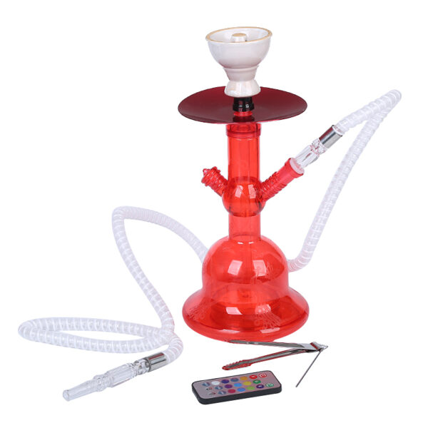Portable Colored Smoke E Hookah Acrylic Cute LED Hookah - Image 4