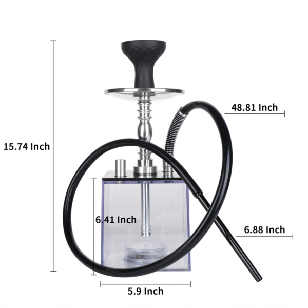 Fashion Acrylic Square Hookah Cube Shisha - Image 2