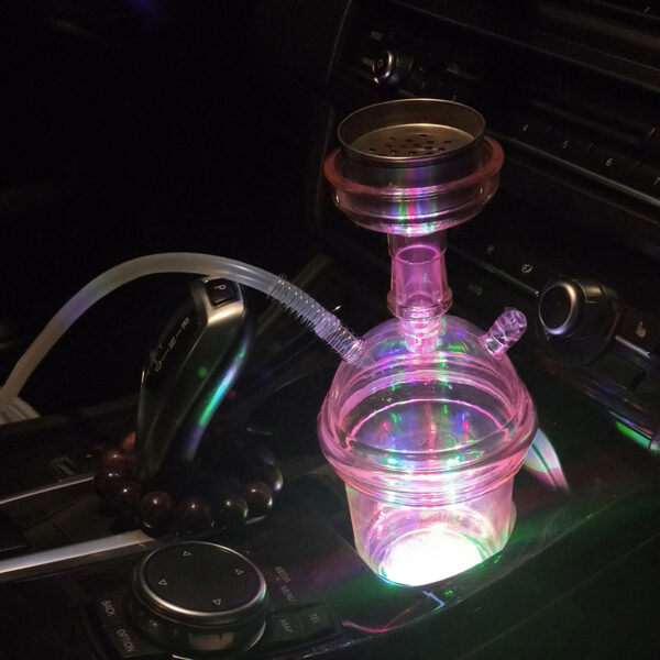 Acrylic Portable Car Hookah Shisha LED Hookah Mini Cup Hookah - Image 5